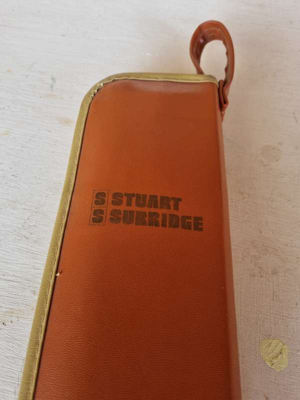 # Now reduced!  Travel Compact Stuart Surridge 3 piece pool or Snooker cue with case, 10mm new tip #
