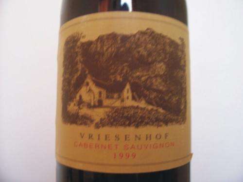 L@@K!! 1999 Vriesenhof Cabernet Sauvignon PART OF A LARGE COLLECTION ON BOB!!!!!