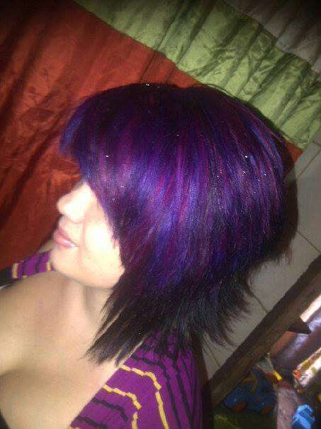 Dark purple Skullour Hair colour