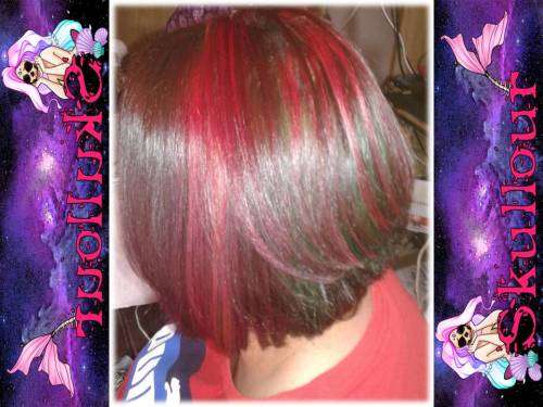 Red Skullour Hair colour
