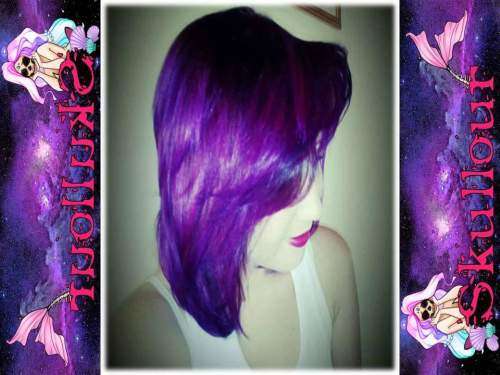 Dark purple Skullour Hair colour