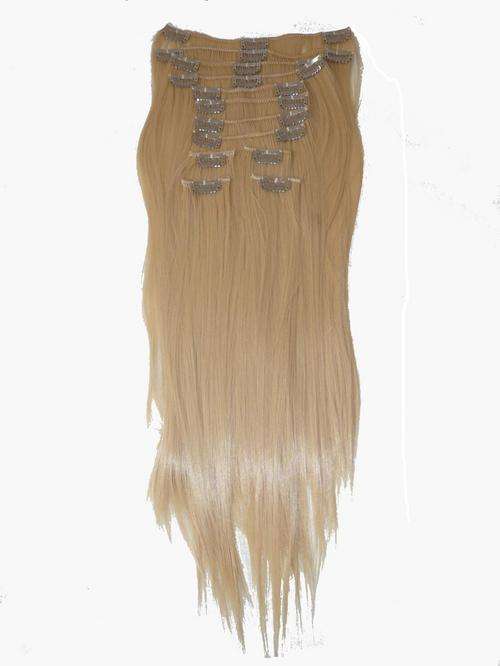 *~*~* 100% REAL HUMAN HAIR CLIP IN EXTENSIONS AT A STEAL!!! 12 PIECES! *~*~*