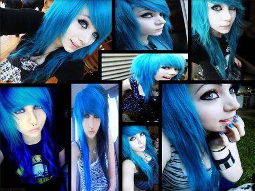 !!Neon LIGHT BLUE SKULLOUR hair dye 100ml!!~!!
