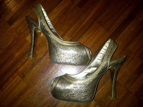 Gold Platform Heels