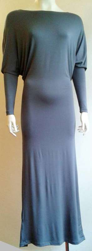 Grey Fishtail Maxi Dress - Sizes 8/32 or 12/36 available