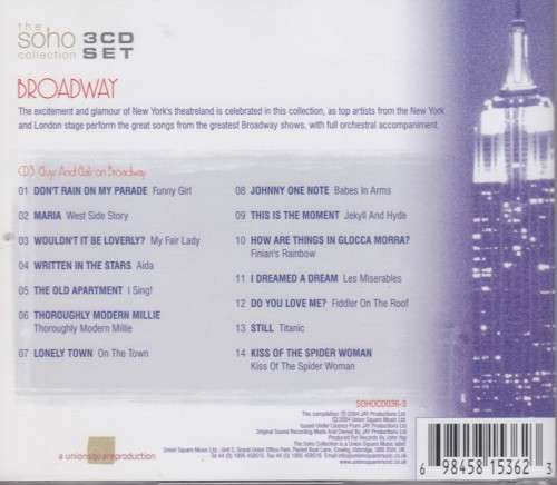 BROADWAY: New York`s Musicals celebrated on 3 great CDs - Various Performers