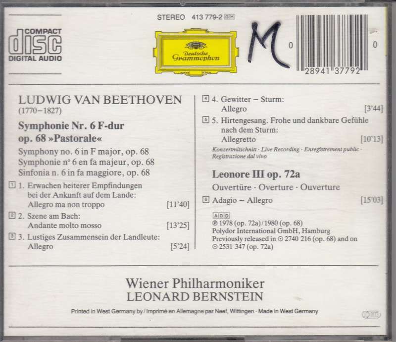 Beethoven: Symphony No. 6 `Pastorale`, Overture: Leonore III