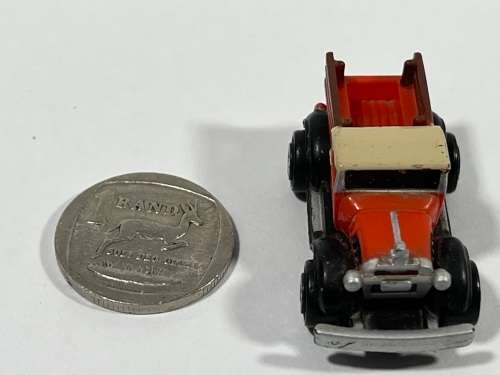 Micro red car old pickup