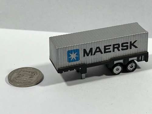 Micro Silver Truck Trailer