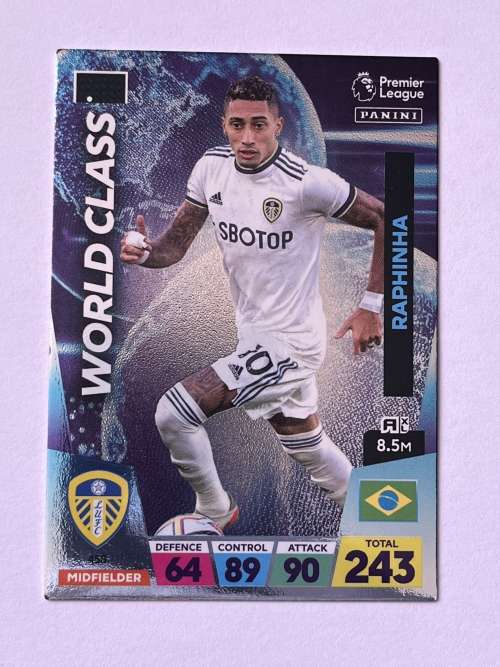 Panini Premier League Adrenalyn XL 2023 Soccer Card 458 Raphinha (World Class)