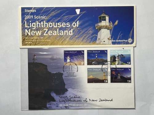 Stamps - New Zealand 2009 Scenic - Lighthouses of New Zealand First day cover - Glow in the dark