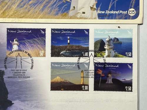 Stamps - New Zealand 2009 Scenic - Lighthouses of New Zealand First day cover - Glow in the dark
