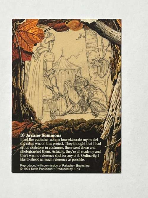 Card - 1994 Keith Parkinson Trading Card #3 Arcane Summons