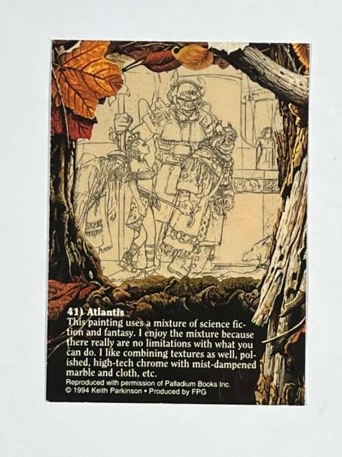1994 Keith Parkinson Trading Card #41 Atlantis