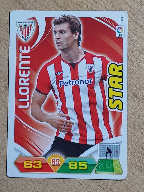 Panini Adrenalyn XL 2011-12 Soccer Card 16 LLORENTE