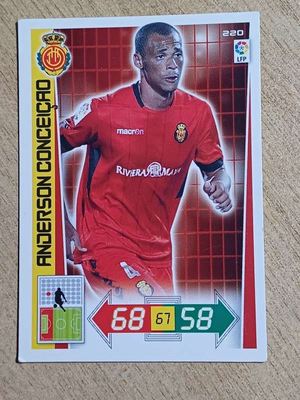 Panini Adrenalyn XL 2012-13 Soccer Card 220 ANDERSON CONCEICAO