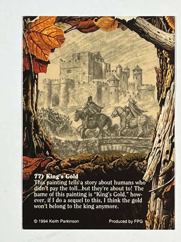 1994 Keith Parkinson Trading Card #77 King`s Gold