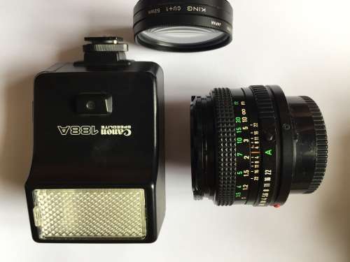 A-1 Canon Camera + Extras