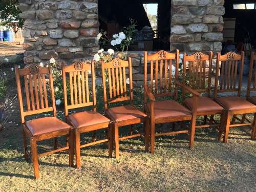 WOW Antique Oak Chairs BID FOR ALL 7 CHAIRS AS A SET