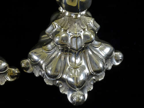 Rococo Style EPNS Candlesticks