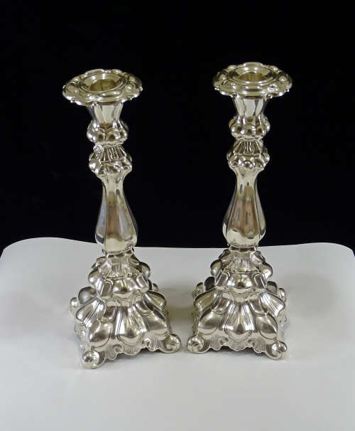 Rococo Style EPNS Candlesticks