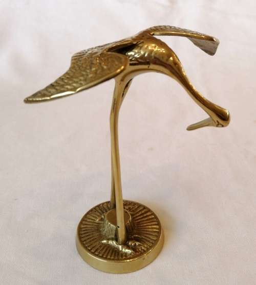 Mid century trio of brass herons