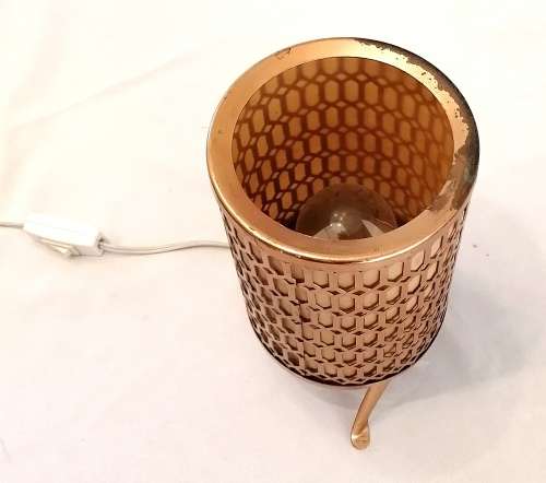Mid century, Latticed Copper, table lamp