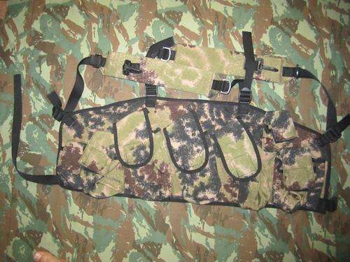 RARE Zimbabwe Army splotch camo chest webbing - original