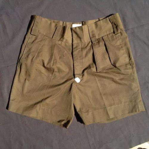 SADF nutria Field-Dress shorts - NOT SA Cadets shorts (note the wide belt-loops) size 97