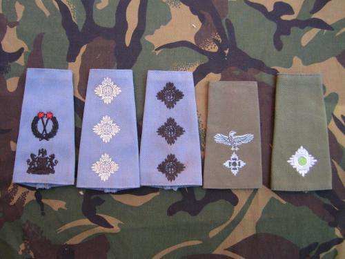 Zambia (?) police and National service officers ranks - great used condition