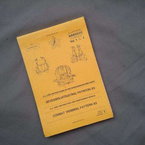 SA Army Instructors and Maintenance manual: Combat webbing Pattern 83