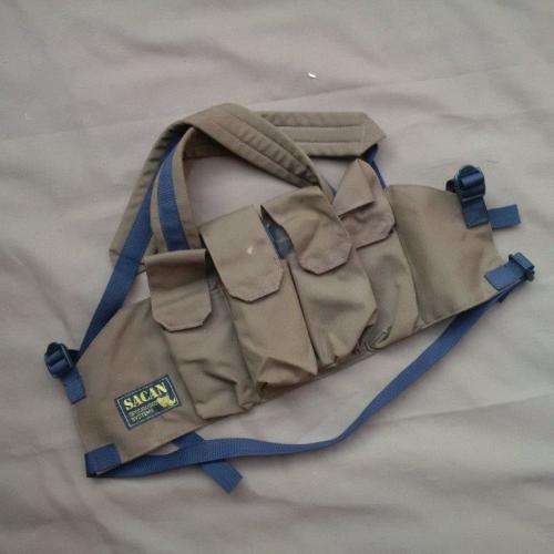 RARELY seen SACAN private purchase SADF nutria R4 mag chest webbing - near mint
