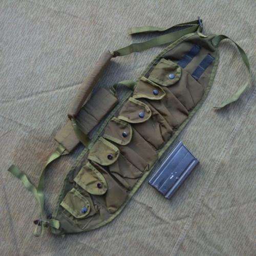 Niemoller olive green chest webbing - R1 x 6 mag pouches (used)