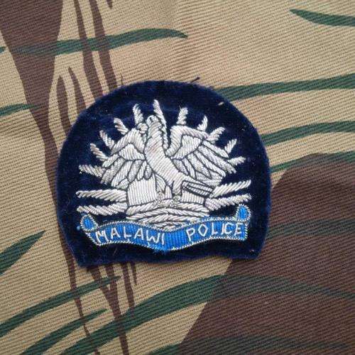 Malawi Police bullion-wire beret/ cap badge - in near mint condition