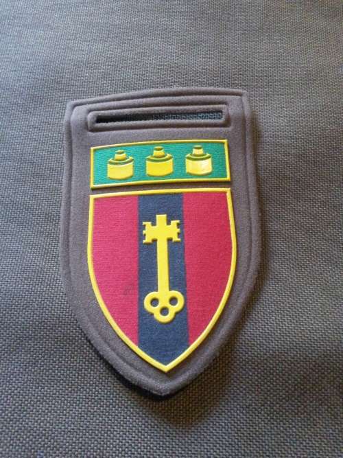SADF era Boksburg Detention Barracks ("DB") tupper flash - no pin (flash good condition)