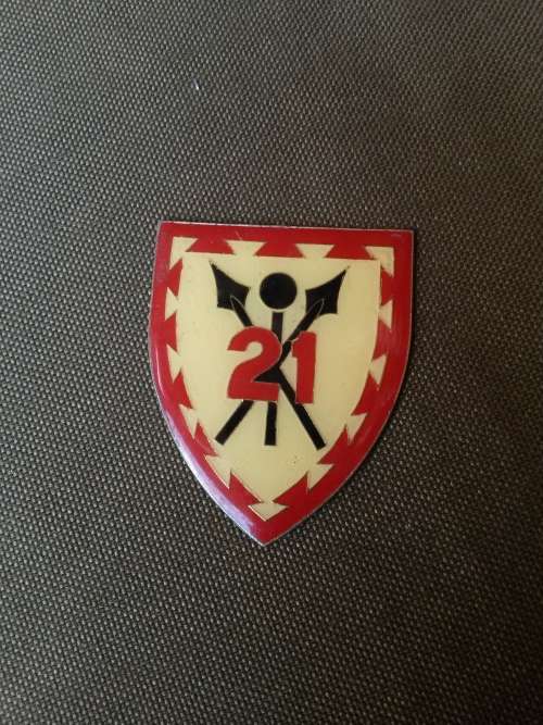 SADF era 21 Bn unit tunic flash - no pins