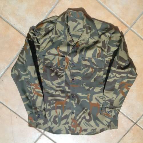 REPRODUCTION ex-SA homelands Bop police camo reed l/s shirt size Large (modern style/ cut)