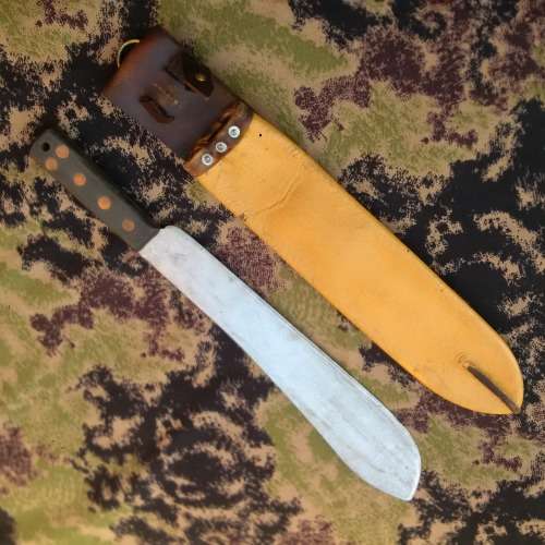 early SADF issue "UK Martindale" machete in original sheath (SADF Mil mark)