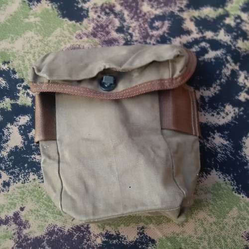 scarce SADF era pattern 80 "donkey brown" ripstop canvas Medium utility pouch (new)