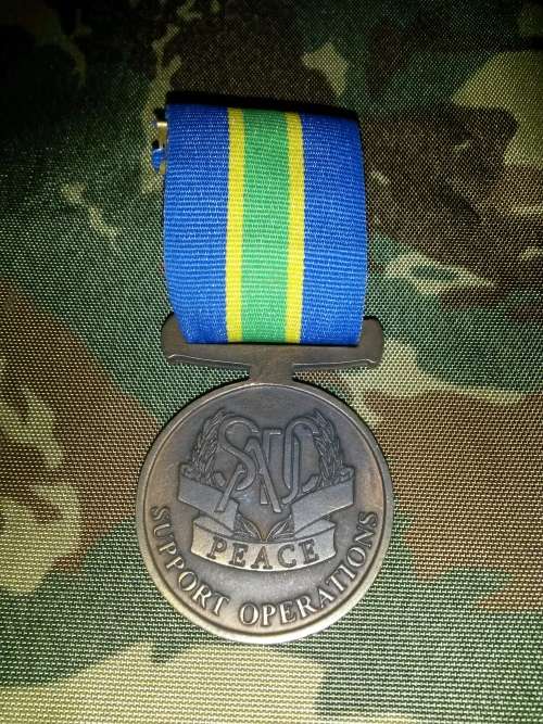 scarce SADC medal awarded for Peace-Keeping - full size with ribbon
