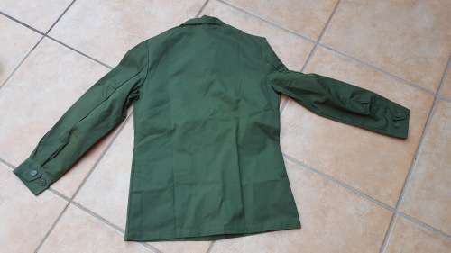 SADF era 32 Bn UNITA copy psuedo Ops "m-65" cut olive green jacket - mint with paper size tag (med)
