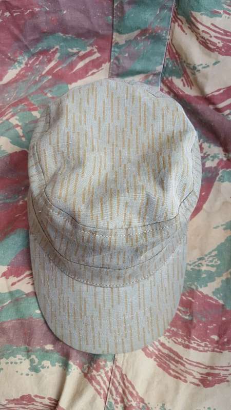 CUSTOM build EG falling rain camo cloth - Cuban style cap - ONLY 4 made - size 57