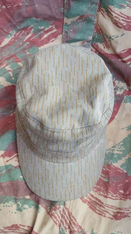 CUSTOM build EG falling rain camo cloth - Cuban style cap - ONLY 4 made - size 57