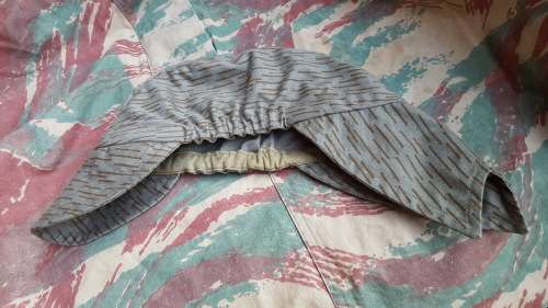 REPRODUCTION (new build) East German "falling rain" camo pattern kiko cap - one-size-fits-most