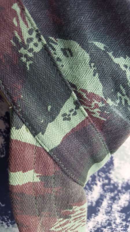 REPRO new-build French lizard HBT (Recce copy camo cloth) patt Cuban style soft-brim cap - size 59