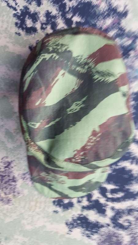 REPRO new-build French lizard HBT (Recce copy camo cloth) patt Cuban style soft-brim cap - size 59