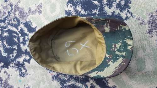 REPRO new-build Porra lizard Uganda (Recce copy camo cloth) patt Cuban style soft-brim cap - size 59