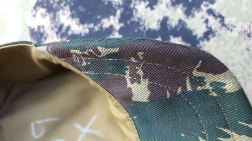 REPRO new-build Porra lizard Uganda (Recce copy camo cloth) patt Cuban style soft-brim cap - size 59