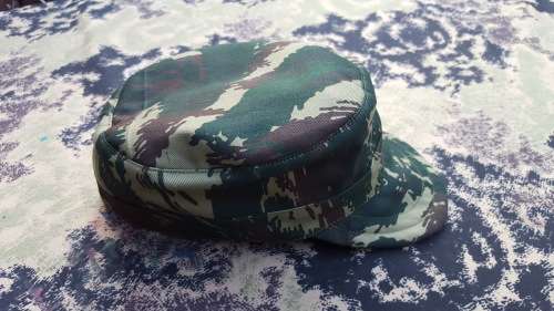 REPRO new-build Porra lizard Uganda (Recce copy camo cloth) patt Cuban style soft-brim cap - size 59