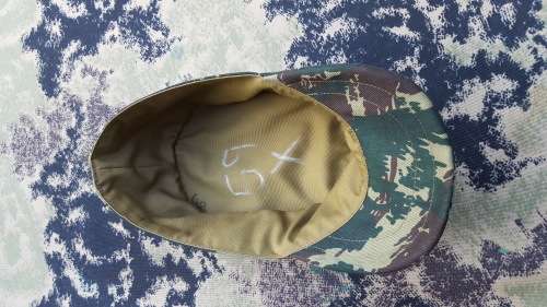 REPRO new-build Porra lizard Uganda (Recce copy camo cloth) patt Cuban style soft-brim cap - size 59